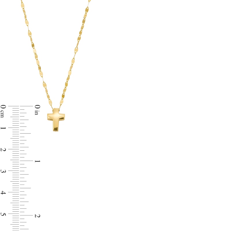 Main Image 4 of Puff Cross Pendant in 10K Gold