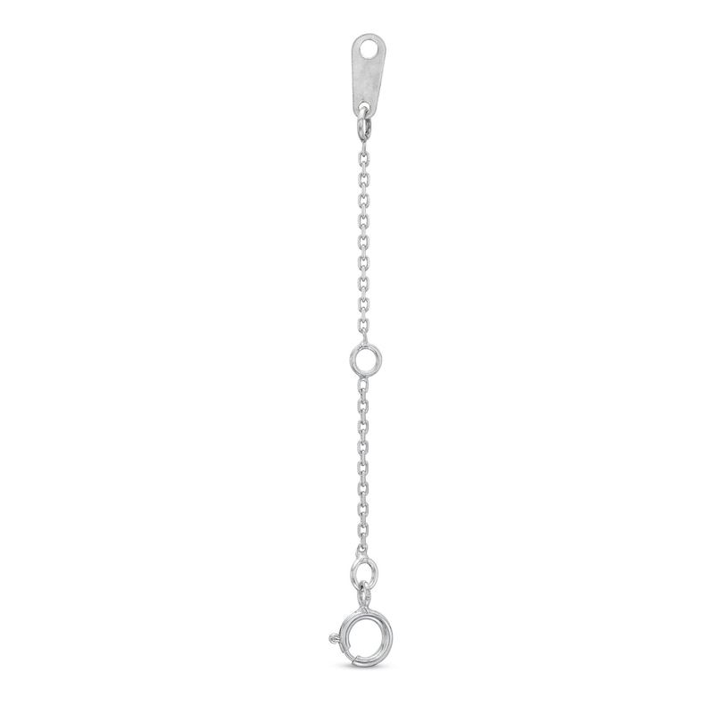 Main Image 1 of Adjustable Cable Chain Necklace Extender in Solid 14K White Gold - 2"