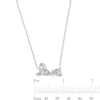 Thumbnail Image 4 of 0.25 CT. T.W. Certified Lab-Grown Diamond “Love” Necklace in Sterling Silver (F/VS2)