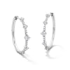 Thumbnail Image 1 of 0.50 CT. T.W. Milestones Certified Lab-Grown Diamond Station Hoop Earrings in Sterling Silver (F/SI2)