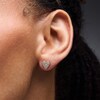 Thumbnail Image 2 of 0.25 CT. T.W. Certified Lab-Grown Diamond Heart Stud Earrings in Sterling Silver with 10K Gold Plate (F/VS2)