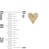 Thumbnail Image 3 of 0.25 CT. T.W. Certified Lab-Grown Diamond Heart Stud Earrings in Sterling Silver with 10K Gold Plate (F/VS2)