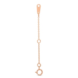 Adjustable Cable Chain Necklace Extender in Solid 14K Rose Gold - 2"