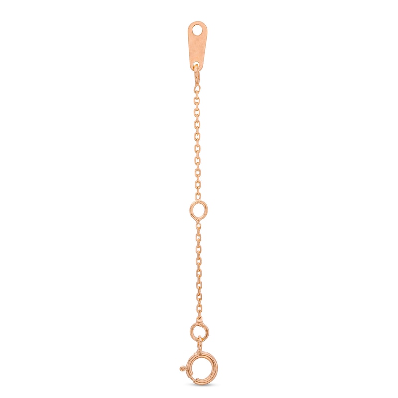 Main Image 1 of Adjustable Cable Chain Necklace Extender in Solid 14K Rose Gold - 2"