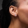 Thumbnail Image 2 of 0.25 CT. T.W. Certified Lab-Grown Diamond Heart Stud Earrings in Sterling Silver (F/VS2)