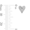 Thumbnail Image 3 of 0.25 CT. T.W. Certified Lab-Grown Diamond Heart Stud Earrings in Sterling Silver (F/VS2)