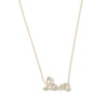 Thumbnail Image 1 of 0.25 CT. T.W. Certified Lab-Grown Diamond “Love” Necklace in Sterling Silver with 10K Gold Plate (F/VS2)