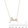 Thumbnail Image 4 of 0.25 CT. T.W. Certified Lab-Grown Diamond “Love” Necklace in Sterling Silver with 10K Gold Plate (F/VS2)