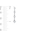 Thumbnail Image 2 of 1.00 CT. T.W. Milestones Certified Lab-Grown Diamond Graduated Drop Earrings in 10K White Gold (F/SI2)