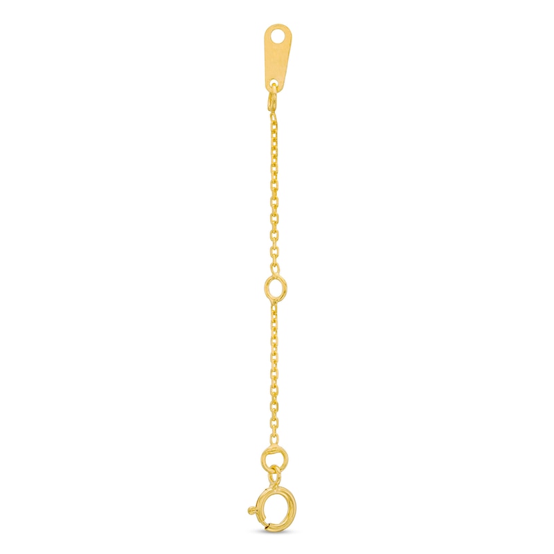 Main Image 1 of Adjustable Cable Chain Necklace Extender in Solid 14K Gold - 2"
