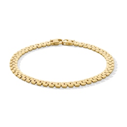 5.0mm Panther Link Chain Bracelet in Solid 10K Gold - 7.5"