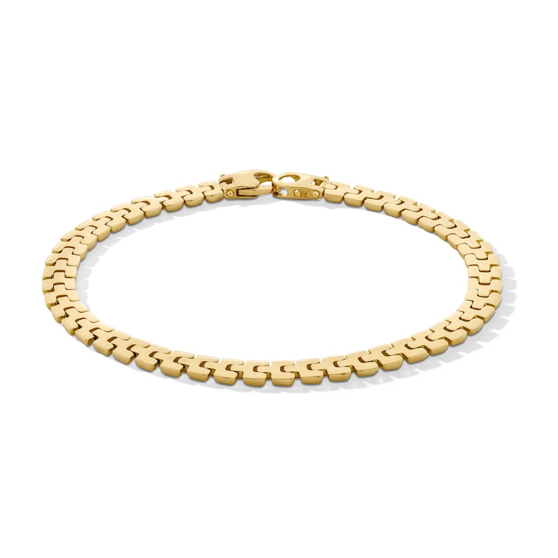 5.0mm Panther Link Chain Bracelet in Solid 10K Gold - 7.5"