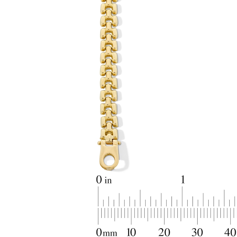 5.0mm Panther Link Chain Bracelet in Solid 10K Gold - 7.5"