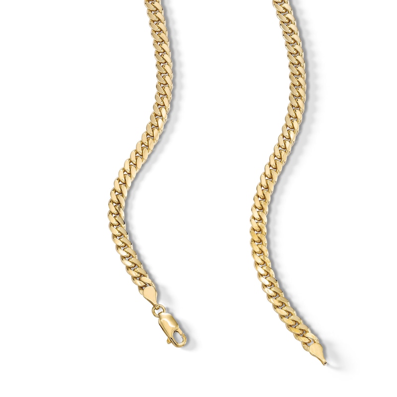 4.95mm Miami Cuban Curb Chain Necklace in Solid 10K Gold -20"