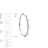 Thumbnail Image 2 of 1.00 CT. T.W. Milestones Certified Lab-Grown Diamond Station Hoop Earrings in 10K White Gold (F/SI2)