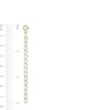 Thumbnail Image 2 of 3.4mm Curb Chain Necklace Extender in Solid 14K Gold - 3"