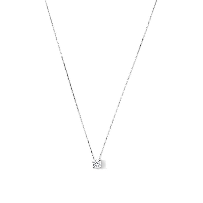 0.50 CT. T.W. Certified Lab-Grown Diamond Solitaire Necklace in Sterling Silver (F/SI2)