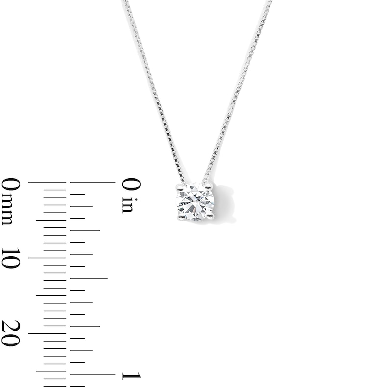0.50 CT. T.W. Certified Lab-Grown Diamond Solitaire Necklace in Sterling Silver (F/SI2)