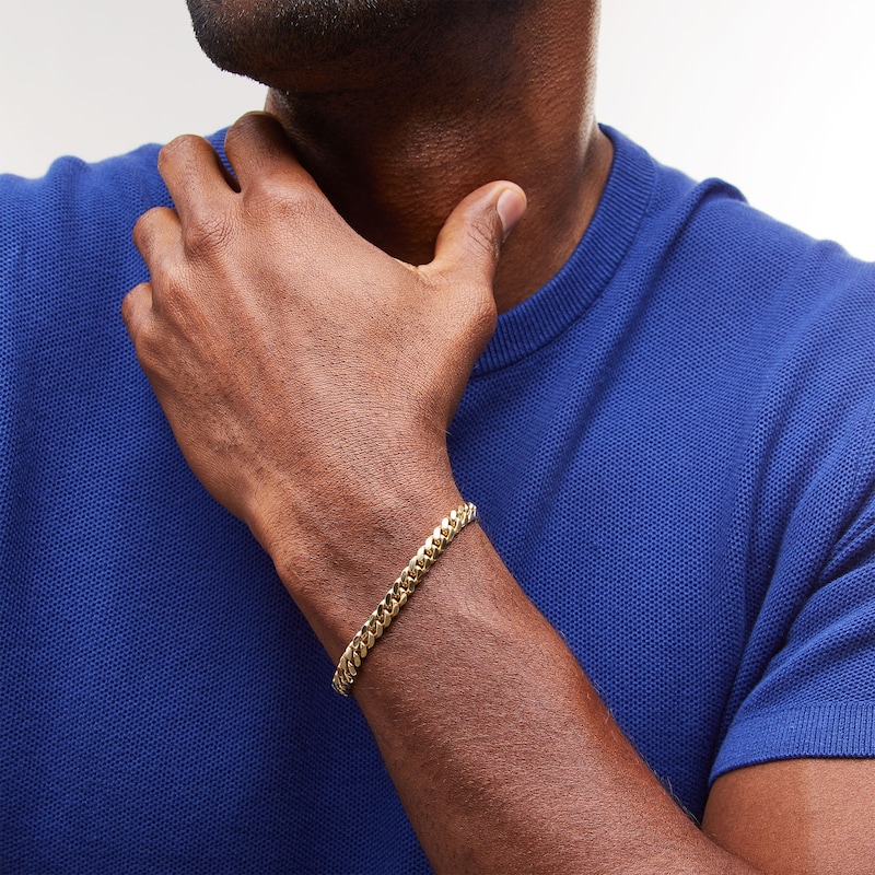 Main Image 2 of 5.94mm Miami Cuban Curb Chain Bracelet in Solid 10K Gold - 8.5"