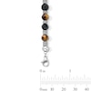 Thumbnail Image 3 of 6.0mm Onyx, Tiger’s Eye and Lava Stone Bead Strand Bracelet in Stainless Steel - 8.5"