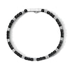 Thumbnail Image 1 of 4.0mm Square Hematite Bead Strand Bracelet in Stainless Steel - 8.75”