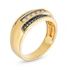Thumbnail Image 2 of 0.45 CT. T.W. Brown and Black Diamond Three-Row Ring in 10K Gold