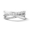 Thumbnail Image 1 of 0.50 CT. T.W. Certified Lab-Grown Diamond Crossover Band in 10K White Gold (F/SI2)