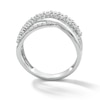 Thumbnail Image 3 of 0.50 CT. T.W. Certified Lab-Grown Diamond Crossover Band in 10K White Gold (F/SI2)
