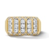 Thumbnail Image 1 of 1.00 CT. T.W. Certified Lab-Grown Diamond Five-Segment Ring in 10K Gold (F/SI2)