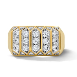1.00 CT. T.W. Certified Lab-Grown Diamond Five-Segment Ring in 10K Gold (F/SI2)