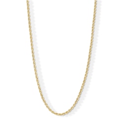 3.0mm Silk Rope Chain in Semi-Solid 14K Gold - 20"