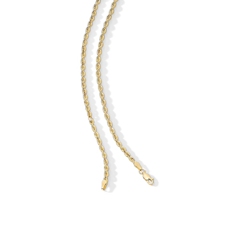 Main Image 3 of 3.0mm Silk Rope Chain in Semi-Solid 14K Gold - 20"