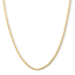 3.0mm Glitter Rope Chain Necklace in Semi-Solid 14K Gold - 24"