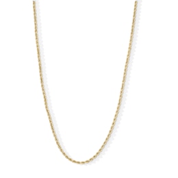 2.5mm Silk Rope Chain Necklace in Semi-Solid 14K Gold