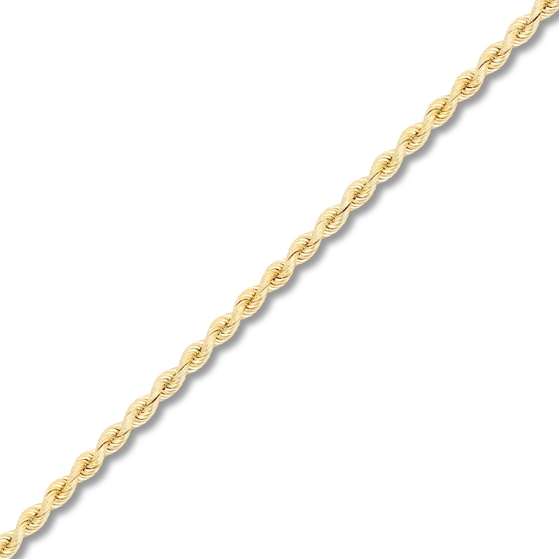 2.5mm Silk Rope Chain Necklace in Semi-Solid 14K Gold