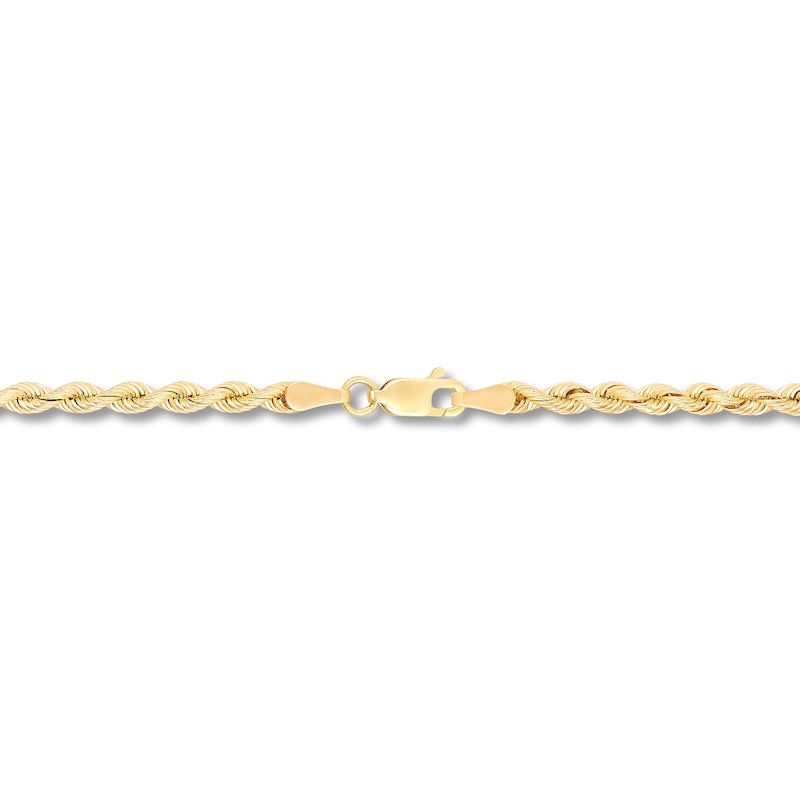 2.5mm Silk Rope Chain Necklace in Semi-Solid 14K Gold