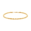 Thumbnail Image 1 of 3.3mm Glitter Rope Chain Bracelet in Solid 14K Gold - 8.5"