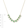 Thumbnail Image 3 of Pear-Shaped Emerald and 0.29 CT. T.W. Lab-Grown Diamond Necklace in 18K Gold (F/VS2)