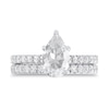 Thumbnail Image 2 of 2.18 CT. T.W. Pear-Shaped Certified Lab-Grown Diamond Bridal Set in 14K White Gold (F/VS2)