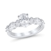 Thumbnail Image 1 of 1.95 CT. T.W. Oval Certified Lab-Grown Diamond Bridal Set in 14K White Gold (F/VS2)
