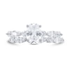 Thumbnail Image 2 of 1.95 CT. T.W. Oval Certified Lab-Grown Diamond Bridal Set in 14K White Gold (F/VS2)