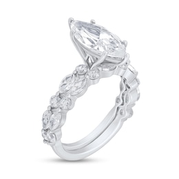 3.95 CT. T.W. Marquise-Cut Certified Lab-Grown Diamond Bridal Set in 14K White Gold (F/VS2)