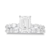 Thumbnail Image 3 of 3.95 CT. T.W. Emerald-Cut Certified Lab-Grown Diamond Bridal Set in 14K White Gold (F/VS2)