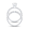 Thumbnail Image 4 of 3.95 CT. T.W. Emerald-Cut Certified Lab-Grown Diamond Bridal Set in 14K White Gold (F/VS2)
