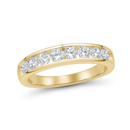0.69 CT. T.W. Diamond Channel-Set Eight-Stone Anniversary Band in 10K Gold