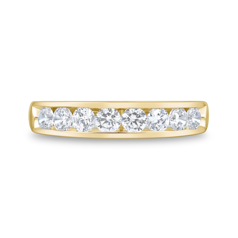 0.69 CT. T.W. Diamond Channel-Set Eight-Stone Anniversary Band 10K Gold