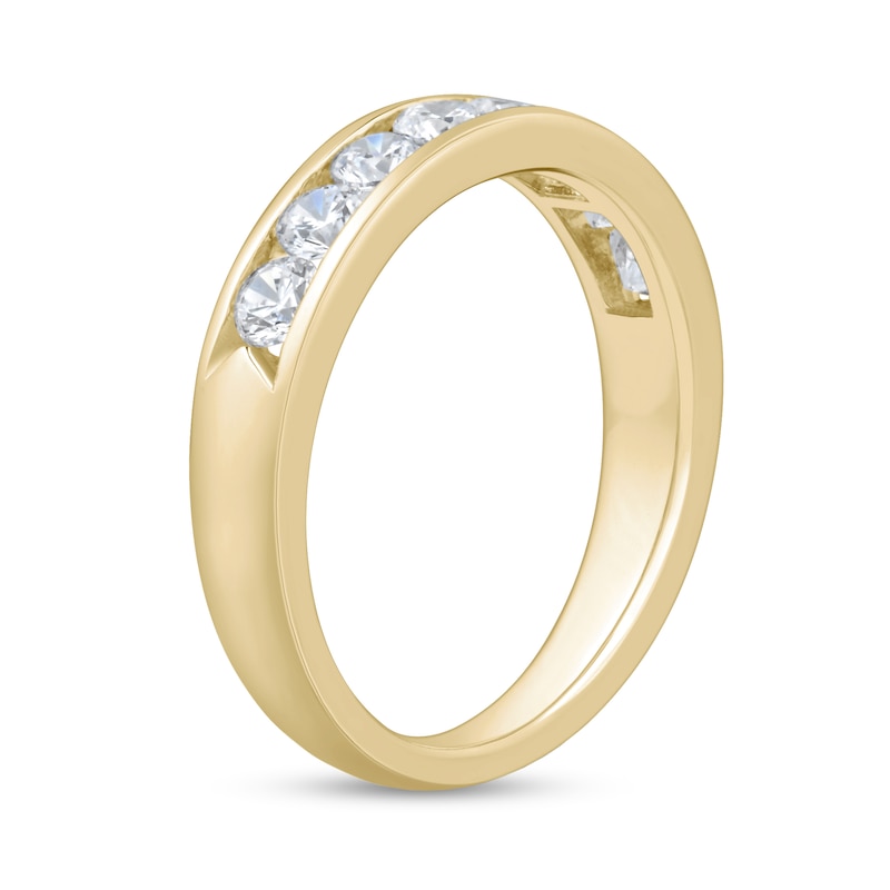 0.69 CT. T.W. Diamond Channel-Set Eight-Stone Anniversary Band 10K Gold