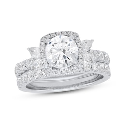 2.95 CT. T.W. Certified Lab-Grown Diamond Frame Bridal Set in 14K White Gold (F/VS2)