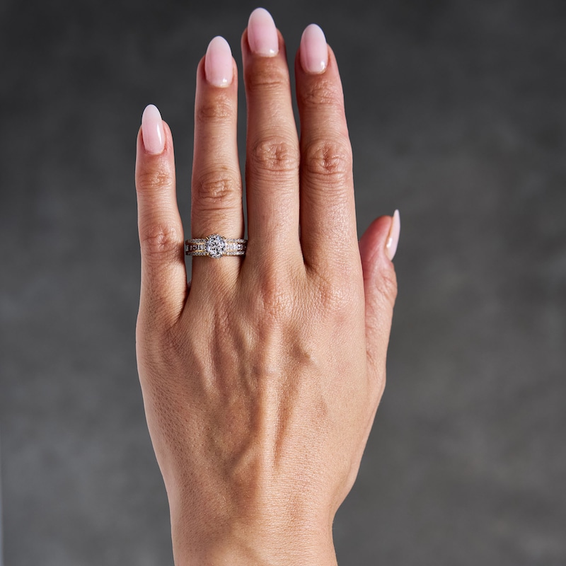 2.25 CT. T.W. Certified Lab-Grown Diamond Multi-Row Frame Engagement Ring 14K Gold (F/VS2)