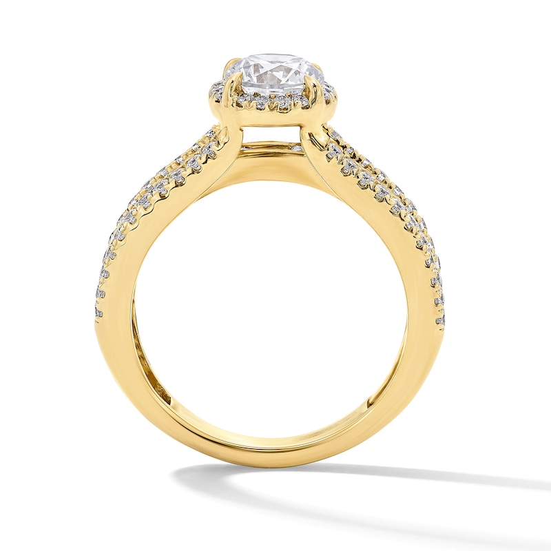 2.25 CT. T.W. Certified Lab-Grown Diamond Multi-Row Frame Engagement Ring 14K Gold (F/VS2)
